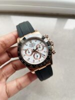 Rolex Daytona 116515 RG BTF 1:1 Best Edition White Dial on Oysterflex Rubber Strap SA4130