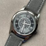 Patek Philippe Calatrava 6007A-001 SS ZF 1:1 Best Edition Grey Dial on Grey Leather Strap A324CS
