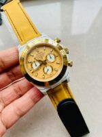 Rolex Daytona DIW White Carbon/YG DIWF Best Edition Gold Dial on Black Nylon Strap A7750 Super Clone - Image 2