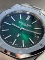 Royal Oak 39mm 16202 “50th Anniversary” SS ZF 1:1 Best Edition Green Textured Dial on SS Bracelet A7121 - Image 3