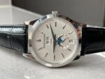 Annual Calendar Moonphase 5396 SS ZF 1:1 Best Edition White/Blue Dial on Black Leather Strap A324 Super Clone