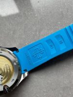 Aquanaut 5168G 42mm SS 3KF 1:1 Best Edition Black Dial on Light Blue Rubber Strap A324 V2 Super Clone - Image 3