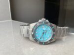Rolex Submariner Sandblasted DIWF Best Edition Carbon Bezel Tiffany Blue Dial Dial on SS Bracelet VR3135 Super Clone - Image 6