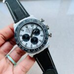 Daytona DIW PANDA White Carbon Case and Bezel Noob Best Edition White/Black Dial on Black Nylon Strap SA4130 V2 Super Clone