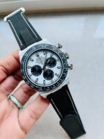 Daytona DIW PANDA White Carbon Case and Bezel Noob Best Edition White/Black Dial on Black Nylon Strap SA4130 V2 Super Clone