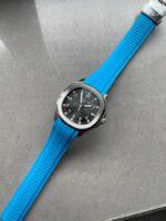 Aquanaut 5168G 42mm SS 3KF 1:1 Best Edition Black Dial on Light Blue Rubber Strap A324 V2 Super Clone - Image 2