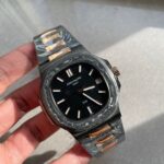 Patek Philippe Nautilus 5711 DIW Carbon DIWF 1:1 Best Edition Black Textured Dial on Carbon/RG Bracelet 324CS
