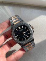 Patek Philippe Nautilus 5711 DIW Carbon DIWF 1:1 Best Edition Black Textured Dial on Carbon/RG Bracelet 324CS