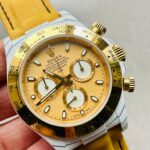 Rolex Daytona DIW White Carbon/YG DIWF Best Edition Gold Dial on Black Nylon Strap A7750 Super Clone