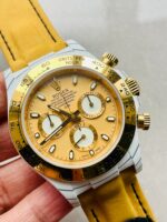 Rolex Daytona DIW White Carbon/YG DIWF Best Edition Gold Dial on Black Nylon Strap A7750 Super Clone