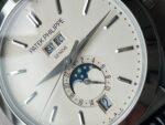 Annual Calendar Moonphase 5396 SS ZF 1:1 Best Edition White/Blue Dial on Black Leather Strap A324 Super Clone - Image 3