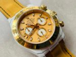 Rolex Daytona DIW White Carbon/YG DIWF Best Edition Gold Dial on Black Nylon Strap A7750 Super Clone - Image 5