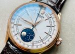 Rolex Cellini Moonphase 50535 RG White Dial on Leather Strap KZF Asia 3195 Mod - Image 3