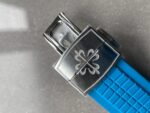 Aquanaut 5168G 42mm SS 3KF 1:1 Best Edition Black Dial on Light Blue Rubber Strap A324 V2 Super Clone - Image 6