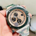 Royal Oak Offshore Chronograph “CAMO” 26400SO Beige colored textured dial Camouflage rubber strap