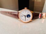Rolex Cellini Moonphase 50535 RG White Dial on Leather Strap KZF Asia 3195 Mod - Image 7