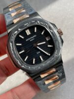Patek Philippe Nautilus 5711 DIW Carbon DIWF 1:1 Best Edition Black Textured Dial on Carbon/RG Bracelet 324CS - Image 2