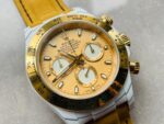 Rolex Daytona DIW White Carbon/YG DIWF Best Edition Gold Dial on Black Nylon Strap A7750 Super Clone - Image 3