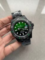 Rolex Submariner DIW “Parakeet” DLC VSF 1:1 Best Edition Black/Green Dial on DLC Bracelet VS3135 Super Clone
