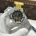 Audemars Piguet Royal Oak Openworked Frosted 15412 Skeleton Dial Bezel Stone Baguette 41mm - Image 2