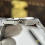 Audemars Piguet Royal Oak Openworked Frosted 15412 Skeleton Dial Bezel Stone Baguette 41mm - Image 8