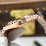 Audemars Piguet Imitation Watches Royal Oak Openworked Frosted 15412 Case Rose Gold Bezel Stone Baguette 41mm - Image 7