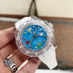 Rolex Submariner Phantomlab Transparent 5GF Best Edition Blue Fruit Dial on White Rubber Strap VR3135 Super Clone