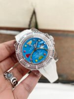 Rolex Submariner Phantomlab Transparent 5GF Best Edition Blue Fruit Dial on White Rubber Strap VR3135 Super Clone