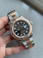 Yacht-Master 126621 904L/RG VSF 1:1 Best Edition Black Dial On 904L/RG Bracelet VS3235 Super Clone