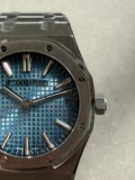 Royal Oak 41mm 15510 BC SS ZF 1:1 Best Edition Ice Blue Textured Dial on SS Bracelet SA4302 V3 - Image 2