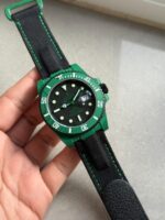 Submariner DIW Green Carbon VSF 1:1 Best Edition Black Dial on Black Nylon Strap VS3135 - Image 2