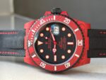 Submariner DIW Red Carbon VSF 1:1 Best Edition Black Dial on Black Nylon Strap VS3135 - Image 9