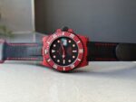 Submariner DIW Red Carbon VSF 1:1 Best Edition Black Dial on Black Nylon Strap VS3135 - Image 8