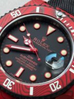 Submariner DIW Red Carbon VSF 1:1 Best Edition Black Dial on Black Nylon Strap VS3135 - Image 5