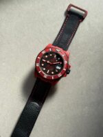 Submariner DIW Red Carbon VSF 1:1 Best Edition Black Dial on Black Nylon Strap VS3135 - Image 4