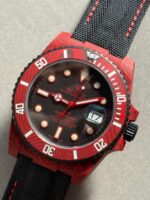 Submariner DIW Red Carbon VSF 1:1 Best Edition Black Dial on Black Nylon Strap VS3135 - Image 3
