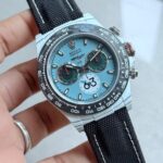 Daytona DIW Porsche 911 S/T White Carbon SOp NIC 1:1 Best Edition Blue Dial on Black Nylon Strap SA4130