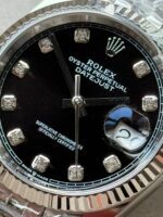 DateJust 36 SS 126233 ARF 1:1 Best Edition Black Diamonds Dial on Jubilee Bracelet SH3235 - Image 2