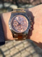 Daytona 116505 904L RG VF 1:1 Best Edition Pink Crystal Dial On 904L RG Bracelet DD4130 Super Clone - Image 6