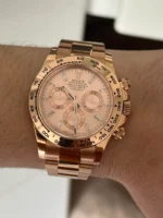 Daytona 116505 904L RG VF 1:1 Best Edition Pink Crystal Dial On 904L RG Bracelet DD4130 Super Clone - Image 5