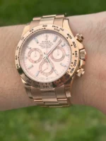 Daytona 116505 904L RG VF 1:1 Best Edition Pink Crystal Dial On 904L RG Bracelet DD4130 Super Clone - Image 4