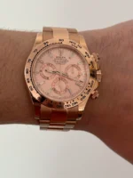 Daytona 116505 904L RG VF 1:1 Best Edition Pink Crystal Dial On 904L RG Bracelet DD4130 Super Clone - Image 8
