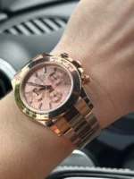 Daytona 116505 904L RG VF 1:1 Best Edition Pink Crystal Dial On 904L RG Bracelet DD4130 Super Clone - Image 2