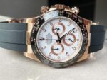 Rolex Daytona 116515 RG BTF 1:1 Best Edition White Dial on Oysterflex Rubber Strap SA4130 - Image 2