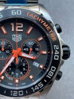 TAG Formula 1 Chronograph CAZ101AH.BA0842 43mm OGF SS Strap Grey Orange Dial - Image 4