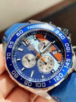 TAG Formula 1 Gulf Racing Special Edition Watch Blue Dial Blue Leather Strap Super Clone - Image 5