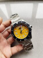 Breitling Superocean Automatic 44 TF 1:1 Best Edition Yellow Dial Black Bezel on SS Strap A2824