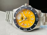 Breitling Superocean Automatic 44 TF 1:1 Best Edition Yellow Dial Black Bezel on SS Strap A2824 - Image 4