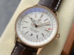 Breitling Navitimer Rose Gold White Dial BLS Factory 41mm Super Clone - Image 4