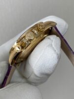 Rolex Cosmograph Daytona Purple Custom 18K Solid Gold + Natural Gemstone Watch 40mm Super Clone - Image 6